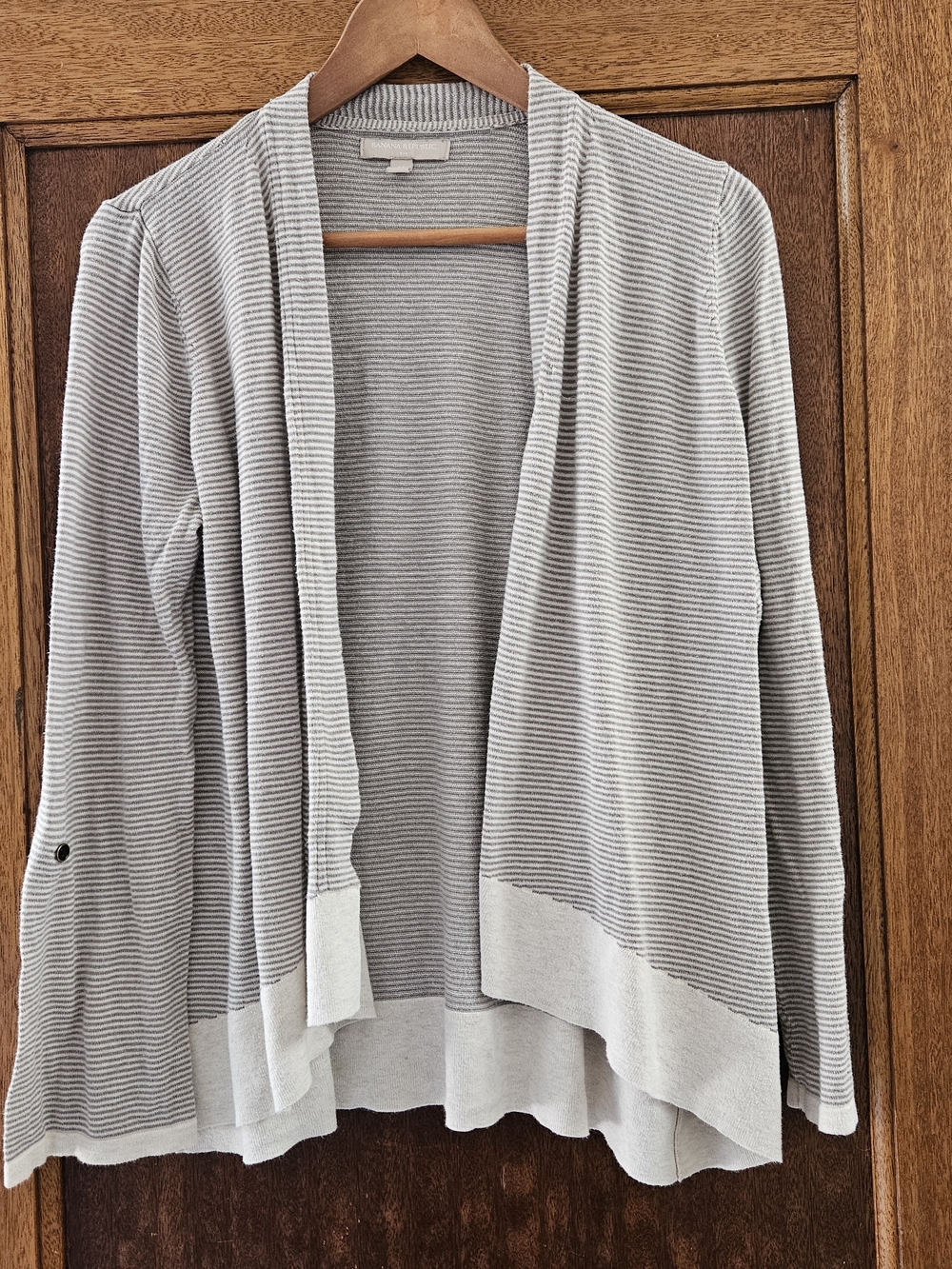 Banana Republic Striped Open-Front Cardigan